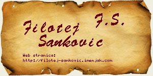 Filotej Sanković vizit kartica